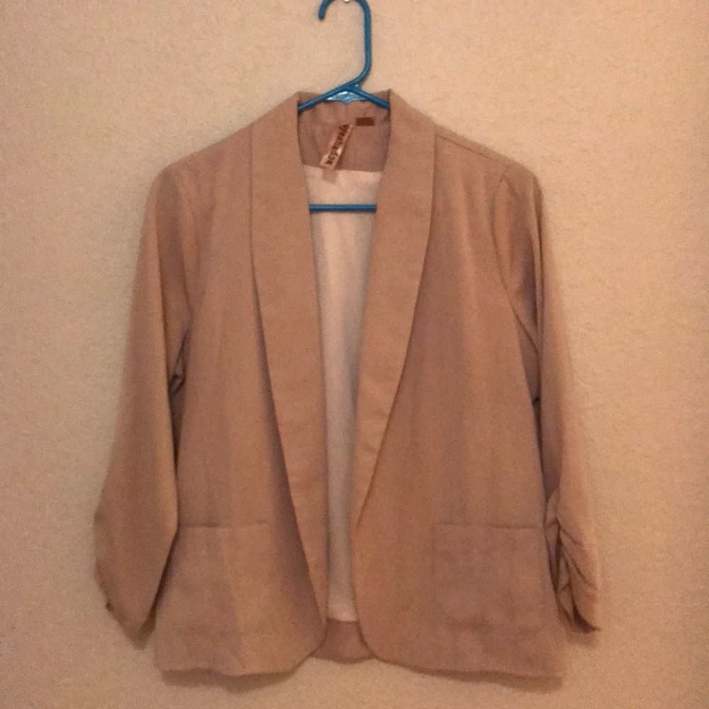 Tan blazer coat
